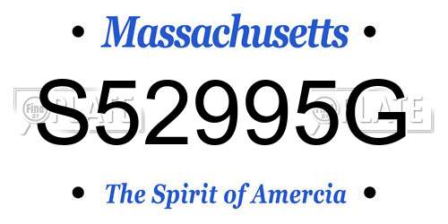 S52995G Massachusetts License Plate