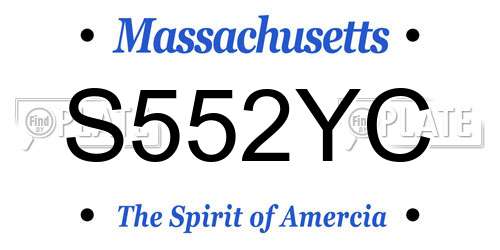 S552YC Massachusetts License Plate
