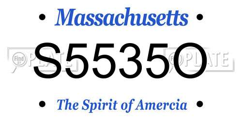 S5535O Massachusetts License Plate