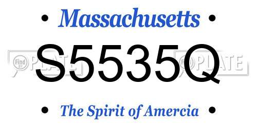 S5535Q Massachusetts License Plate