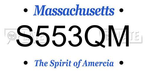 S553QM Massachusetts License Plate