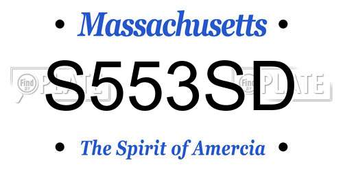 S553SD Massachusetts License Plate