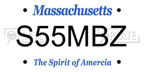 S55MBZ Massachusetts License Plate