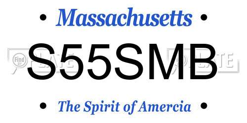 S55SMB Massachusetts License Plate