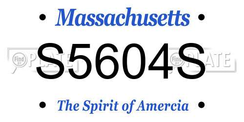 S5604S Massachusetts License Plate