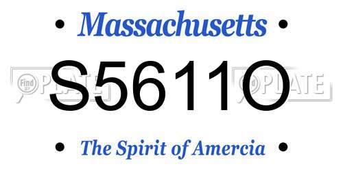 S5611O Massachusetts License Plate