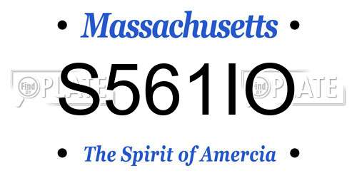 S561IO Massachusetts License Plate