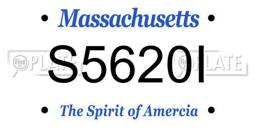 S5620I Massachusetts License Plate