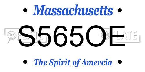 S565OE Massachusetts License Plate