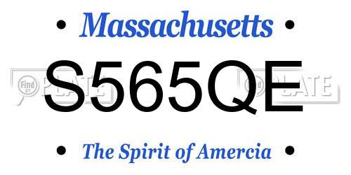 S565QE Massachusetts License Plate