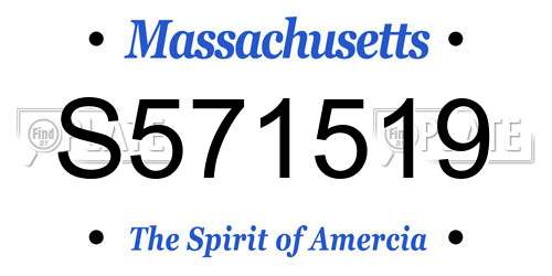 S571519 Massachusetts License Plate