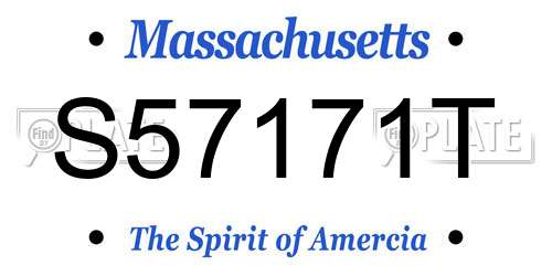 S57171T Massachusetts License Plate