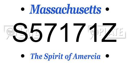 S57171Z Massachusetts License Plate