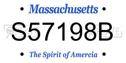 S57198B Massachusetts License Plate