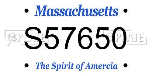 S57650 Massachusetts License Plate