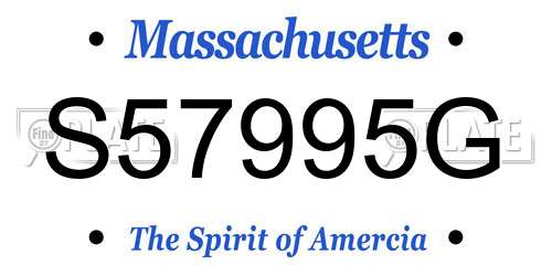 S57995G Massachusetts License Plate