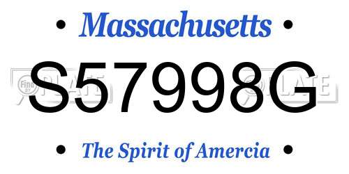 S57998G Massachusetts License Plate