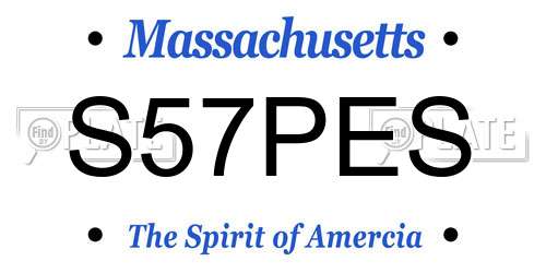 S57PES Massachusetts License Plate