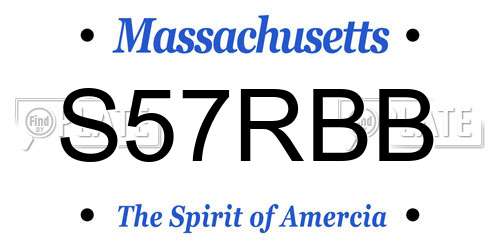S57RBB Massachusetts License Plate