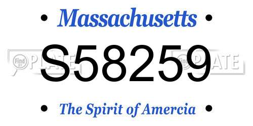 S58259 Massachusetts License Plate