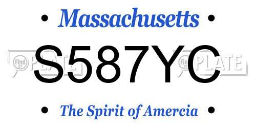 S587YC Massachusetts License Plate