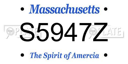 S5947Z Massachusetts License Plate
