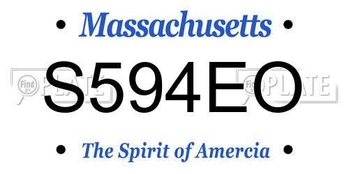 S594EO Massachusetts License Plate