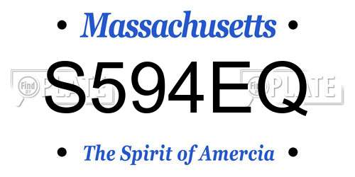 S594EQ Massachusetts License Plate