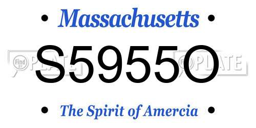 S5955O Massachusetts License Plate