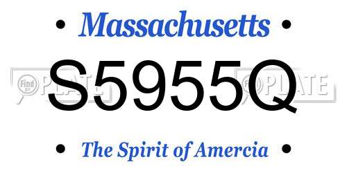 S5955Q Massachusetts License Plate