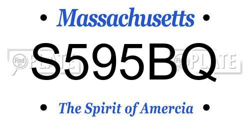 S595BQ Massachusetts License Plate