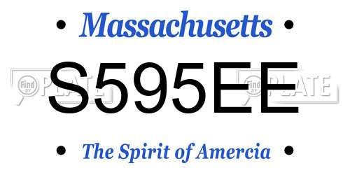 S595EE Massachusetts License Plate