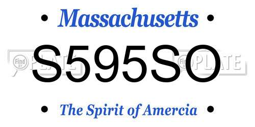 S595SO Massachusetts License Plate