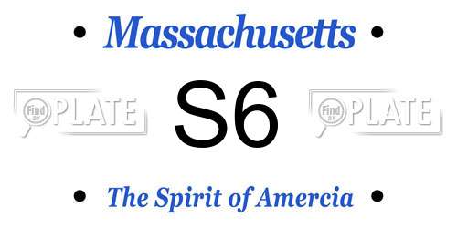 S6 Massachusetts License Plate