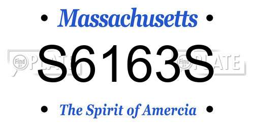 S6163S Massachusetts License Plate