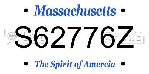 S62776Z Massachusetts License Plate