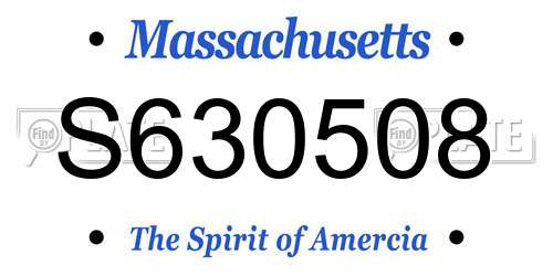 S630508 Massachusetts License Plate
