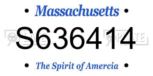 S636414 Massachusetts License Plate