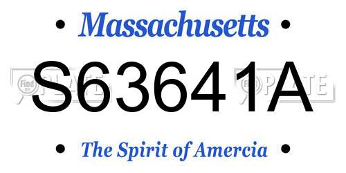 S63641A Massachusetts License Plate