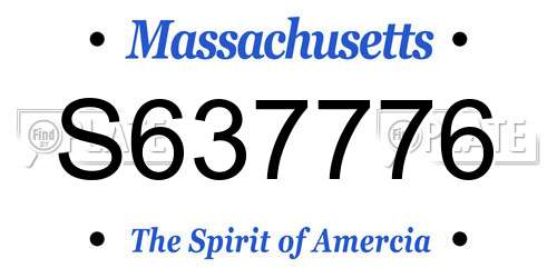 S637776 Massachusetts License Plate