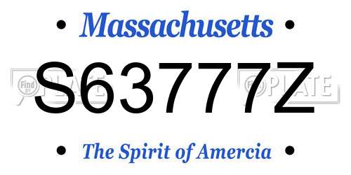 S63777Z Massachusetts License Plate