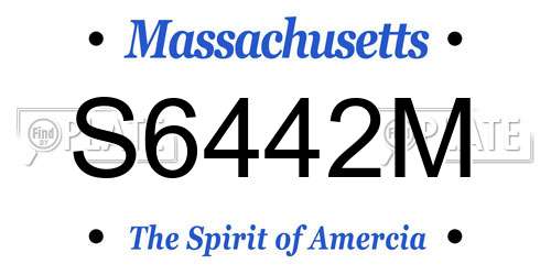 S6442M Massachusetts License Plate