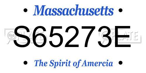 S65273E Massachusetts License Plate