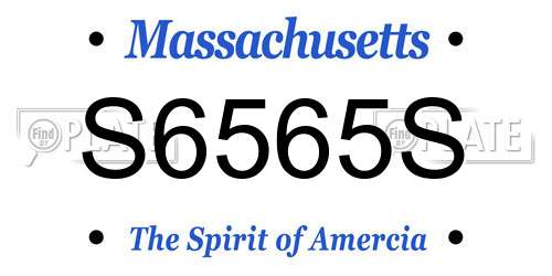 S6565S Massachusetts License Plate