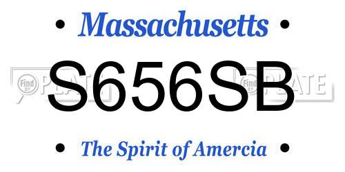 S656SB Massachusetts License Plate