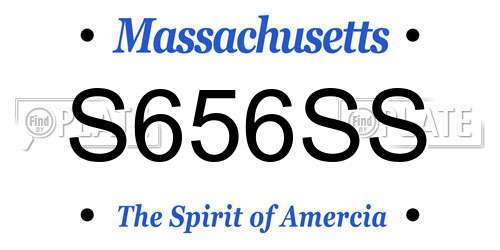 S656SS Massachusetts License Plate