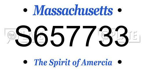 S657733 Massachusetts License Plate