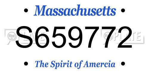 S659772 Massachusetts License Plate