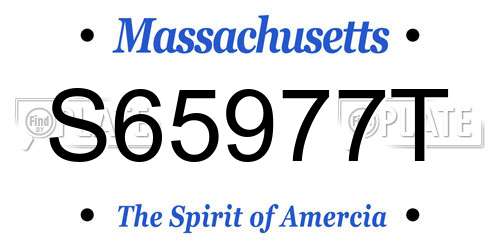 S65977T Massachusetts License Plate