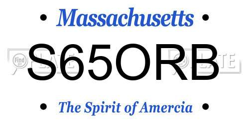 S65ORB Massachusetts License Plate